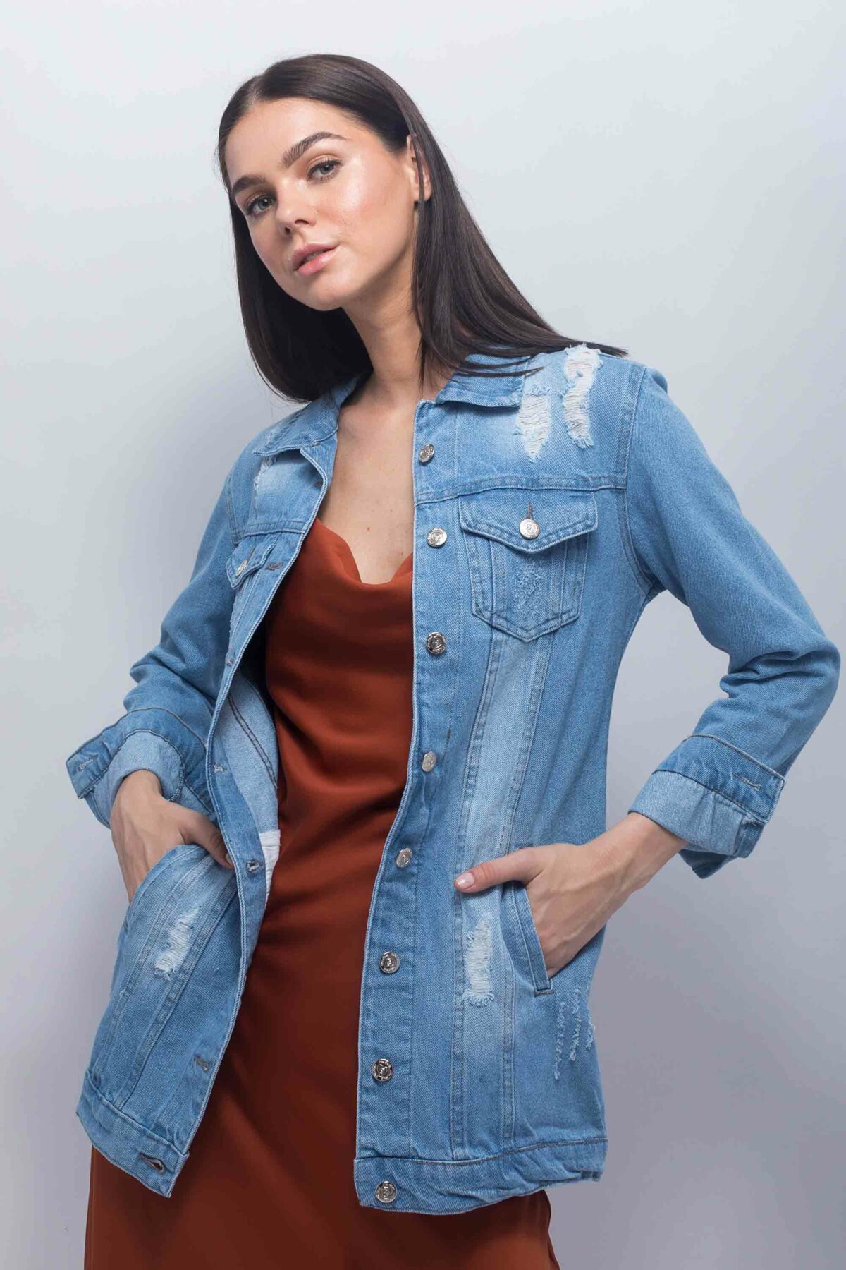 Long denim jacket - BOUTIQNA